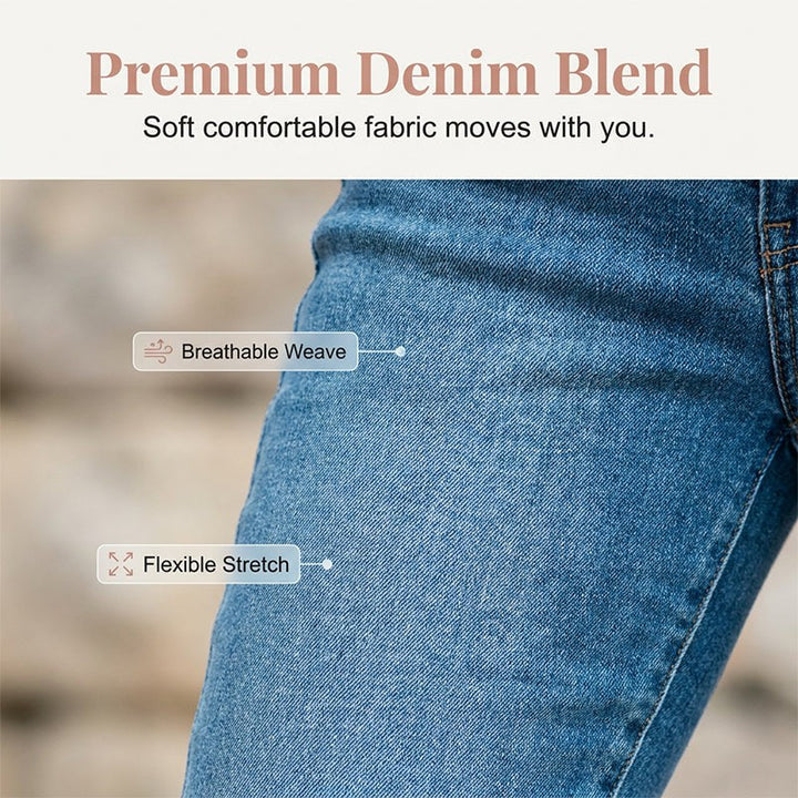 Amelia | High-Waist Stretch Capri Jeans