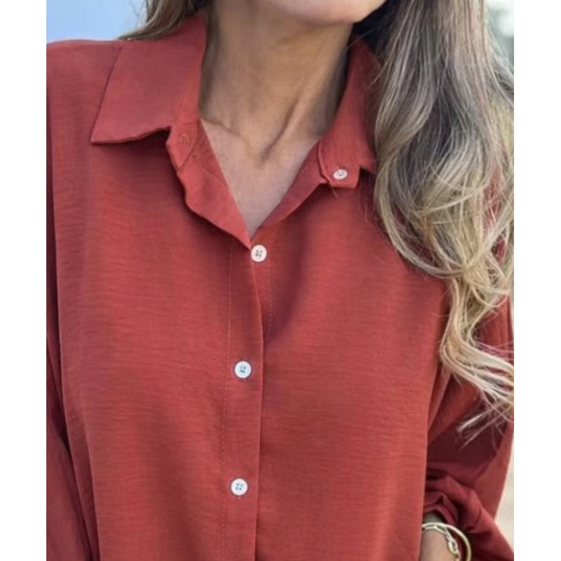 Hollynn | Relaxed Fit Lantern Sleeve Shirt