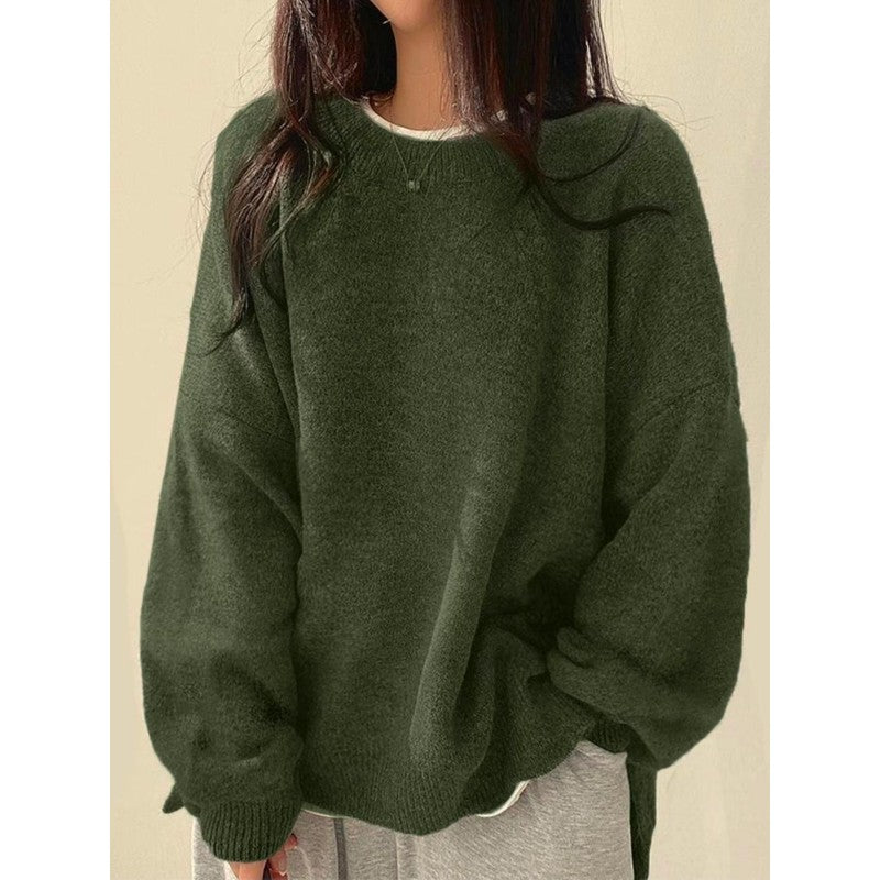 Vida | Oversized Crewneck Knit Sweater
