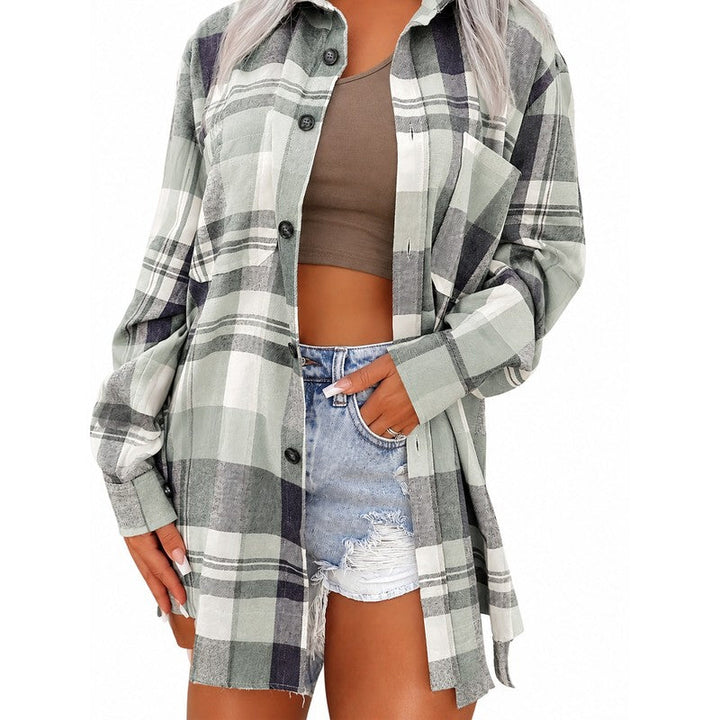 Margot | Oversized Plaid Long-Sleeve Shirt