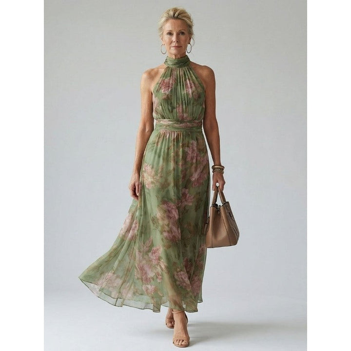 Sophie | Floral Halter Midi Dress