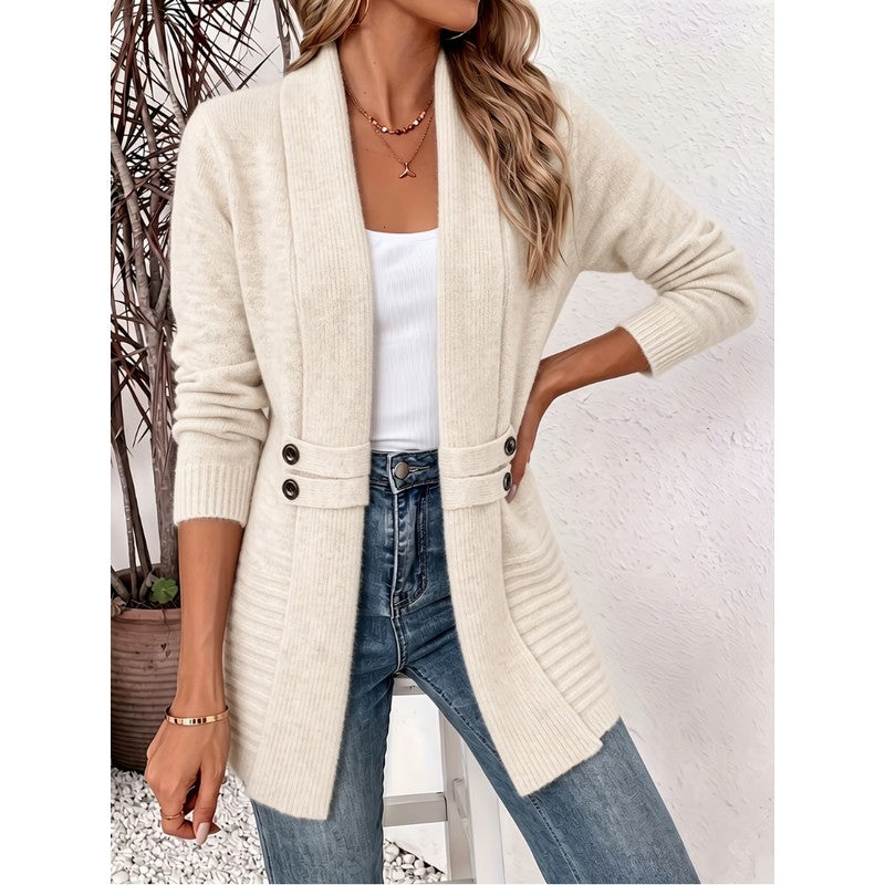 Audrey | Knitted Shawl Collar Cardigan