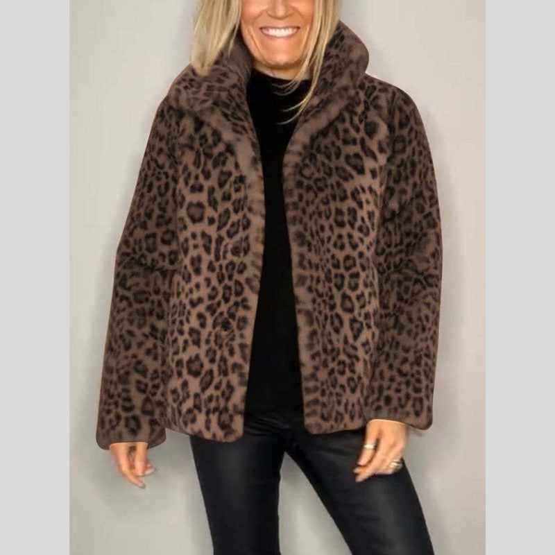 Dainna | Long Leopard Print Coat