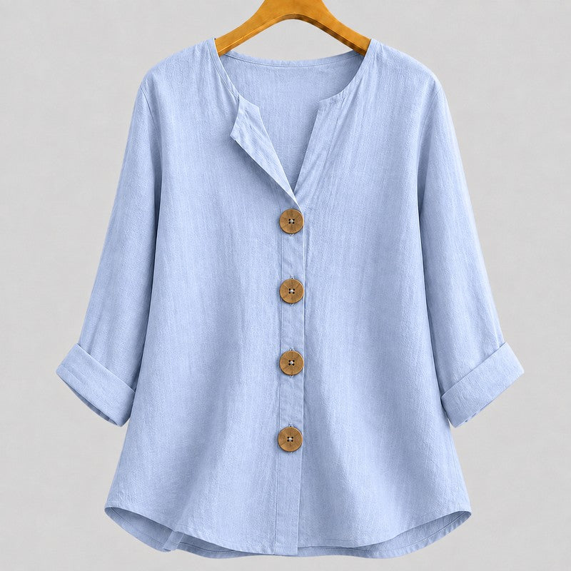 Amira | Button-Front Relaxed Blouse