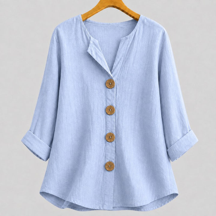 Amira | Button-Front Relaxed Blouse