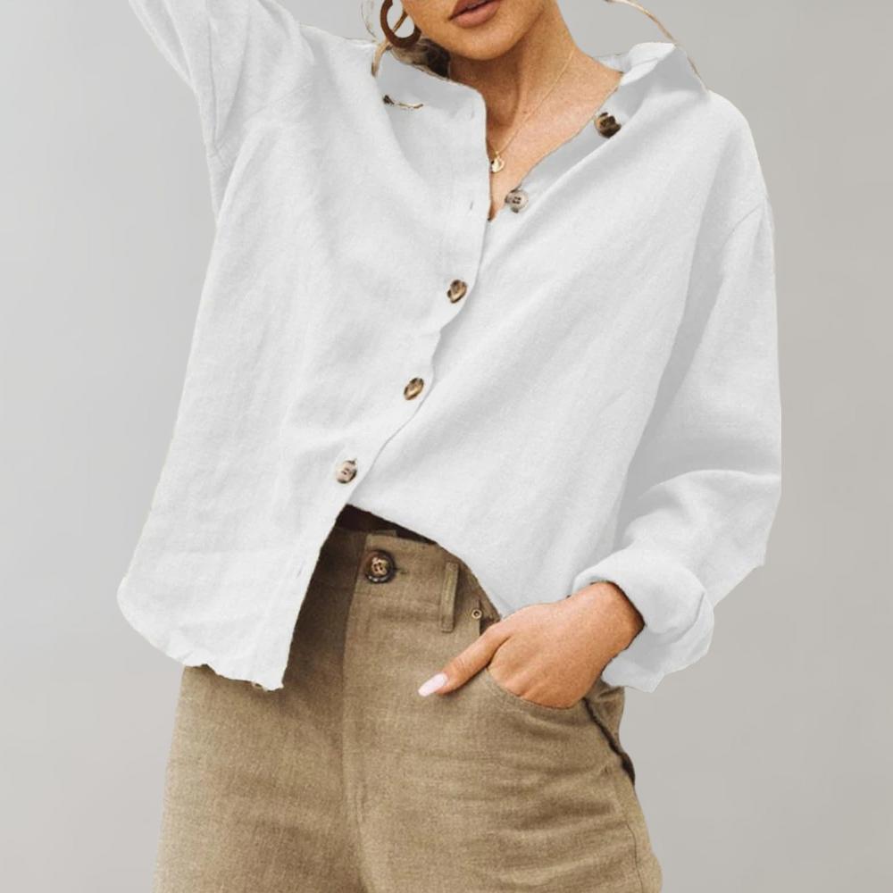 Natalie | Vintage Linen Blouse for Women
