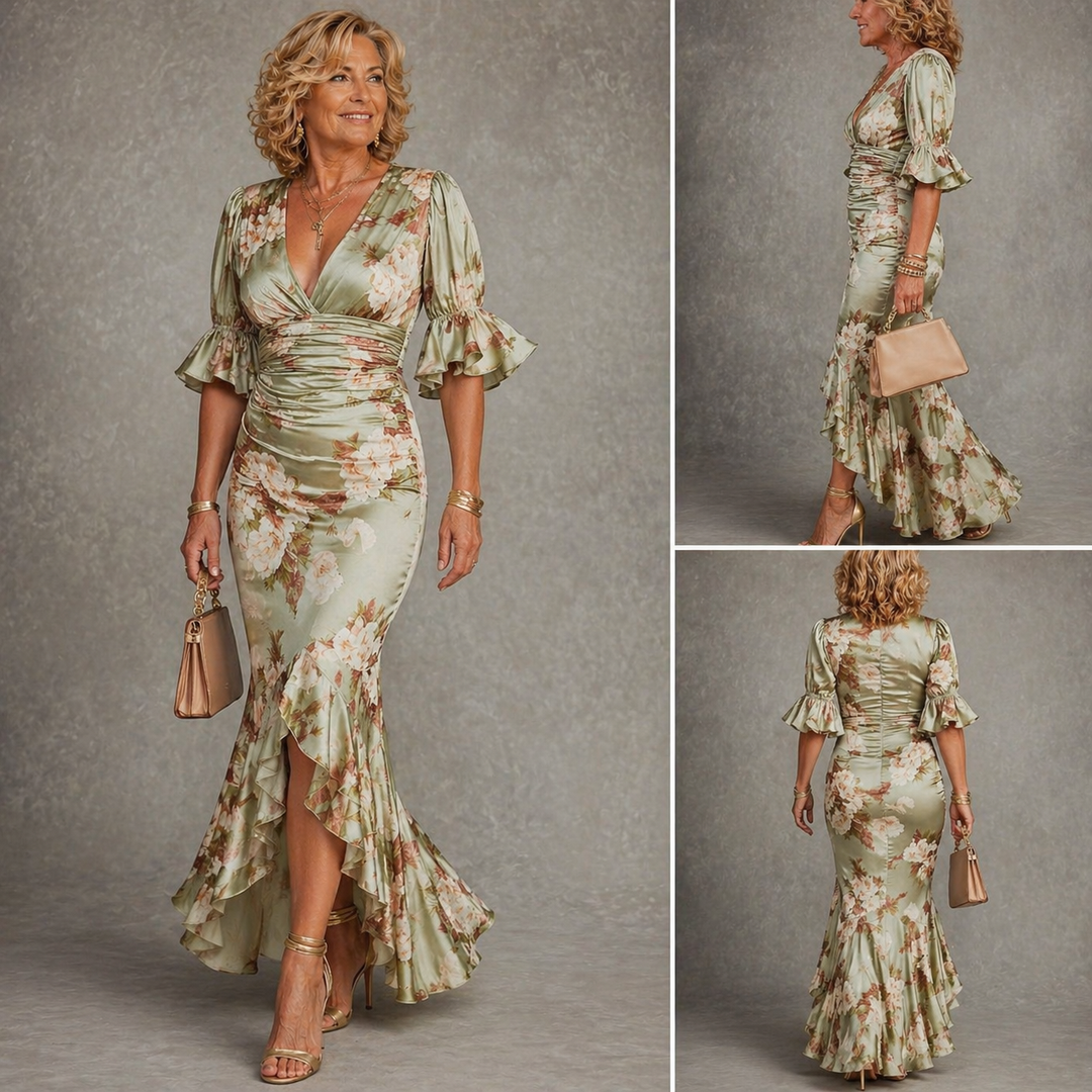 Saylor | Floral Ruched Maxi Dress