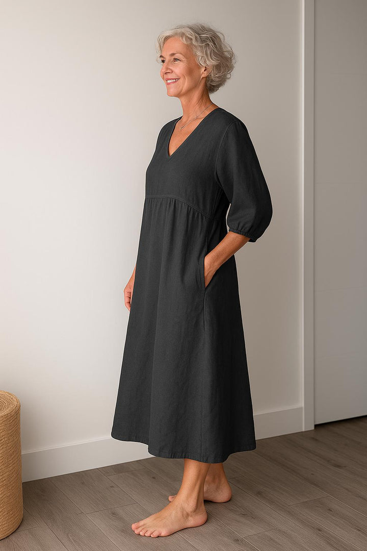 Clara | Women’s Classic V-Neck Dress