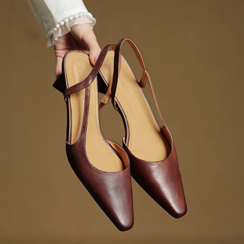 Camille| Genuine Leather Heels