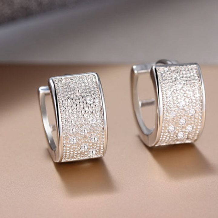 Wide Engraved Hoop Earrings