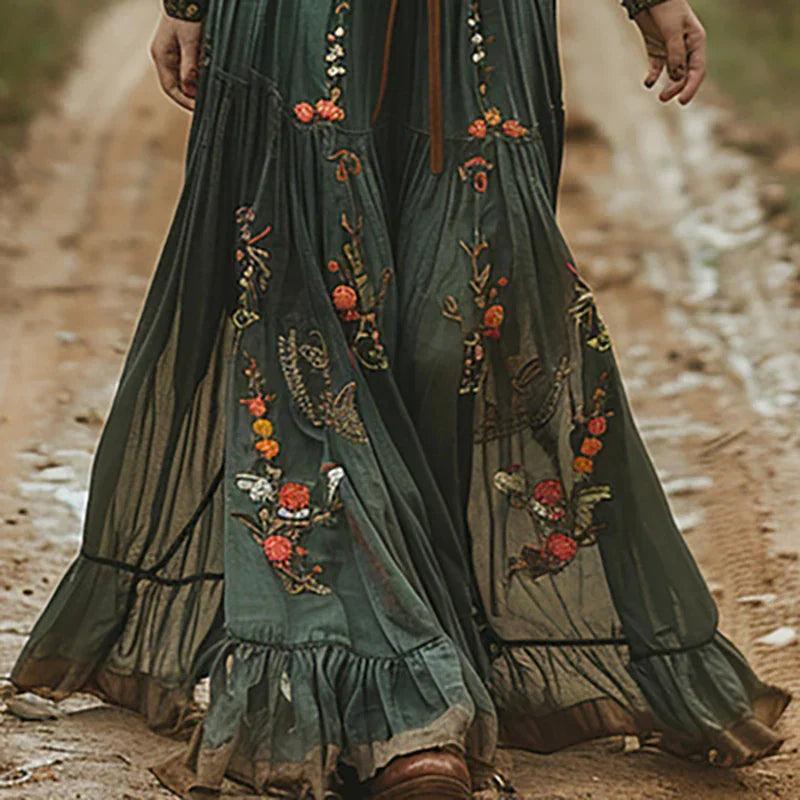 Maya | Bohemian Floral Maxi Dress