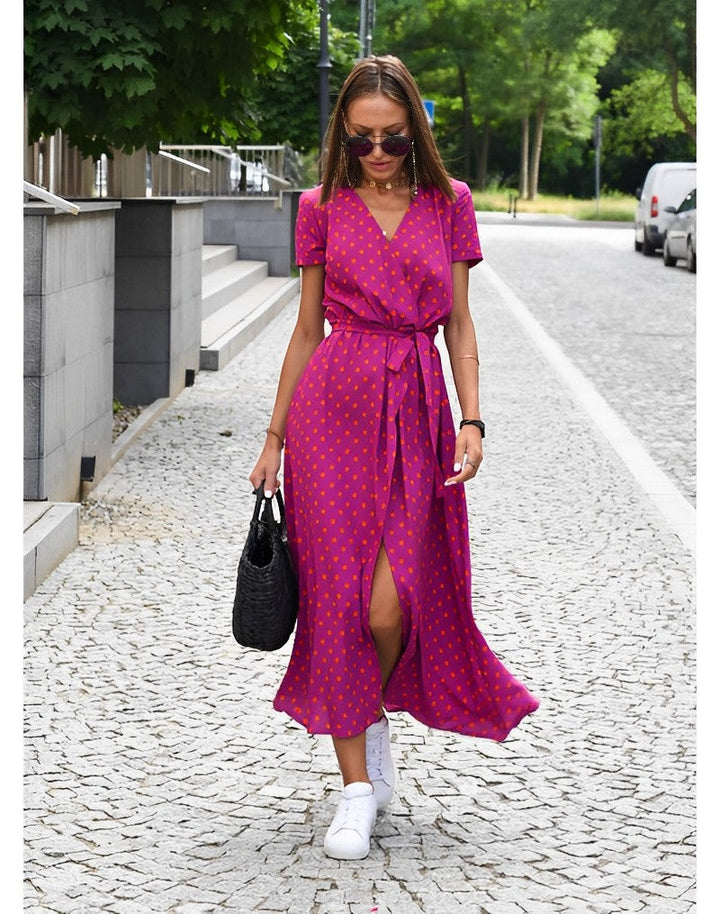 Laila | Floral Tie-Waist Midi Dress