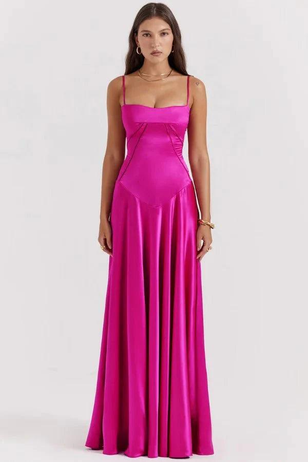 Gabriella | The Silky Satin Corset Maxi Dress