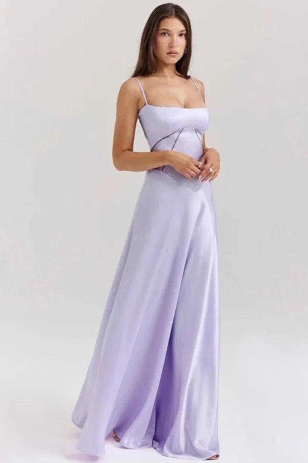 Gabriella | The Silky Satin Corset Maxi Dress