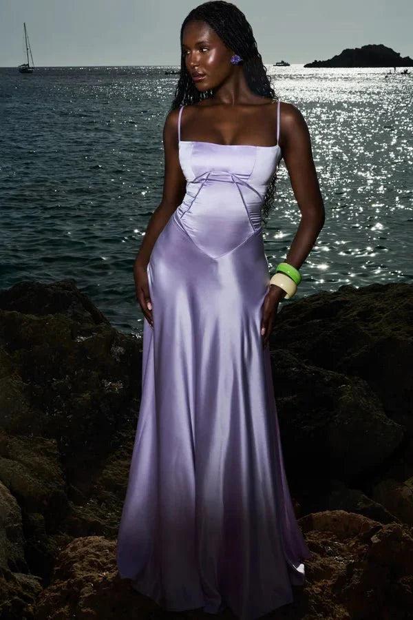Gabriella | The Silky Satin Corset Maxi Dress