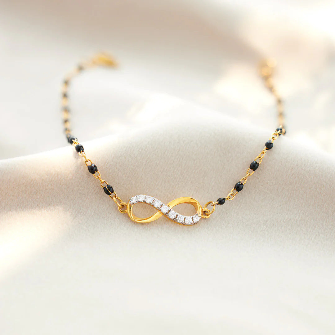 Infinity Diamond Gold-Plated Bracelet