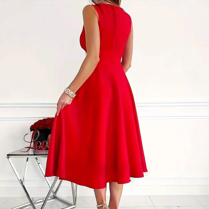Tamsin | V-Neck A-Line Midi Dress