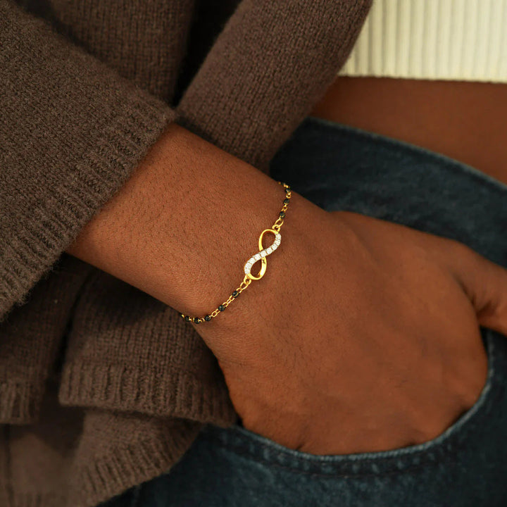 Infinity Diamond Gold-Plated Bracelet