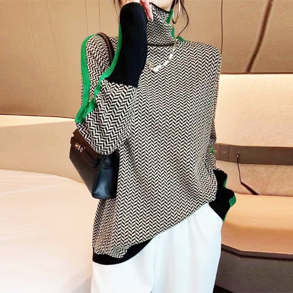 Kaia | High Neck Marled Sweater