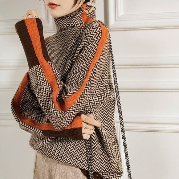 Kaia | High Neck Marled Sweater