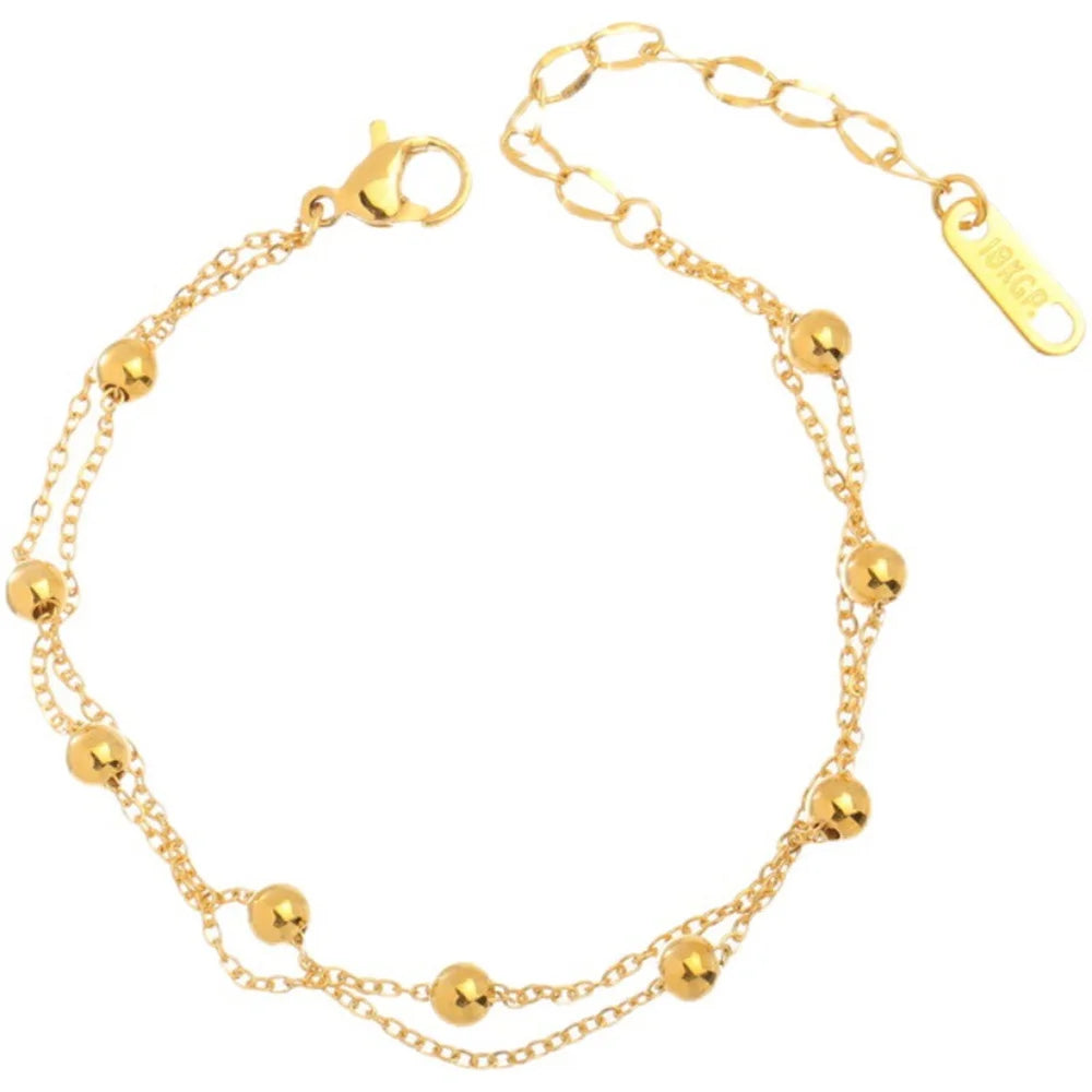 Stainless Steel Bead Anklet