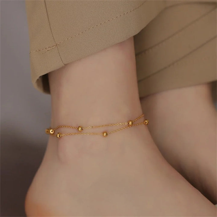 Stainless Steel Bead Anklet