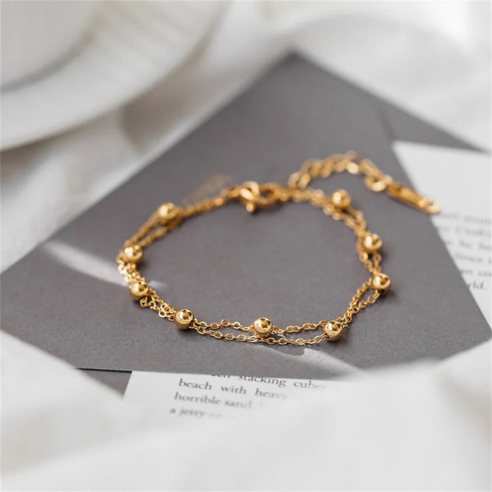 Stainless Steel Bead Anklet