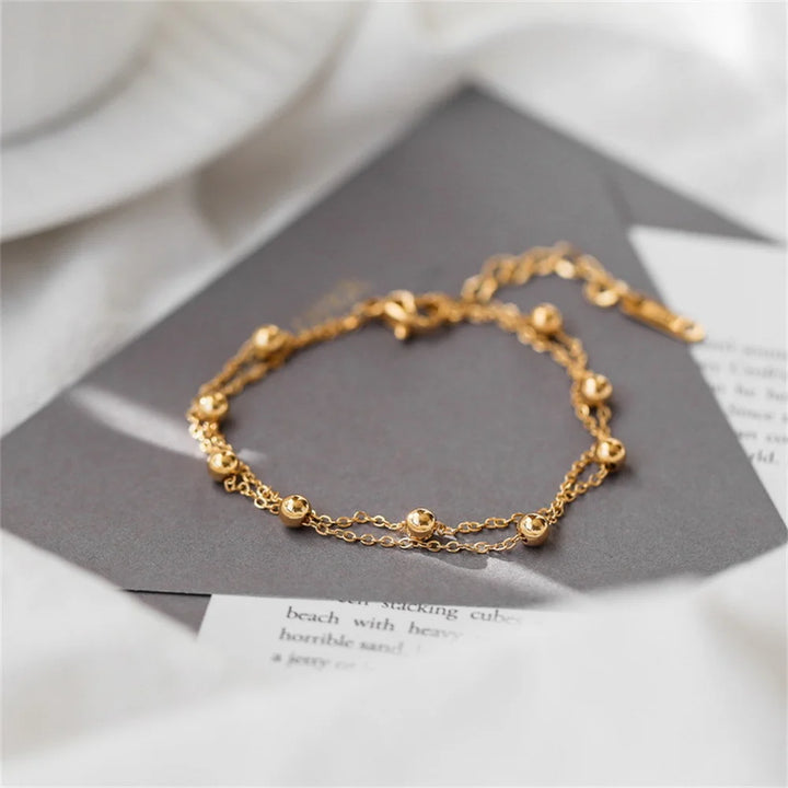Stainless Steel Bead Anklet