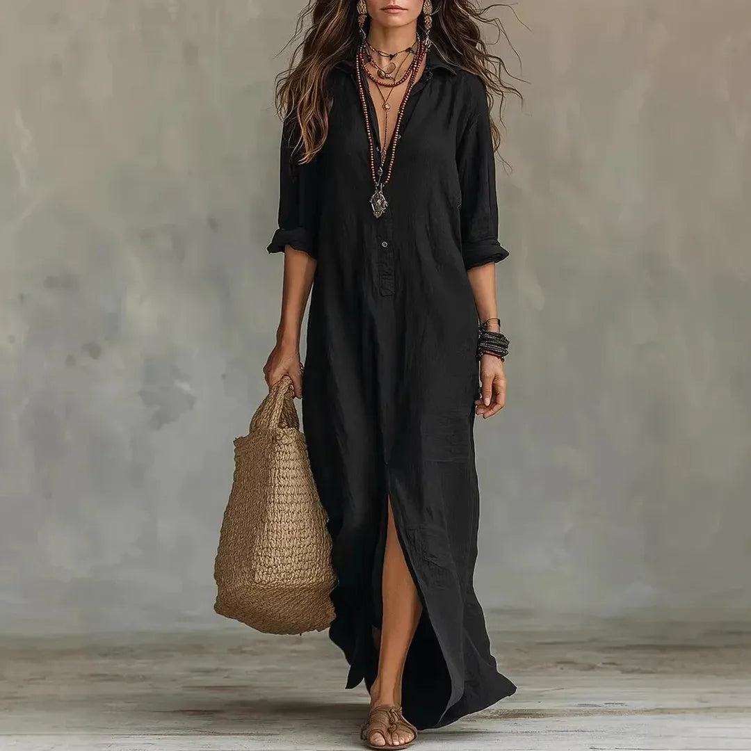 Haven | Women’s Linen Long Shirt Dress