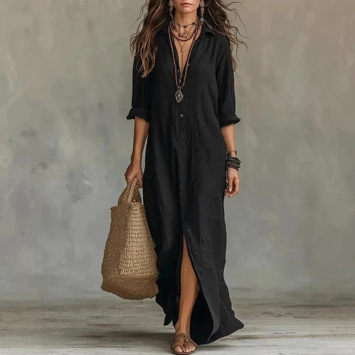 Haven | Women’s Linen Long Shirt Dress