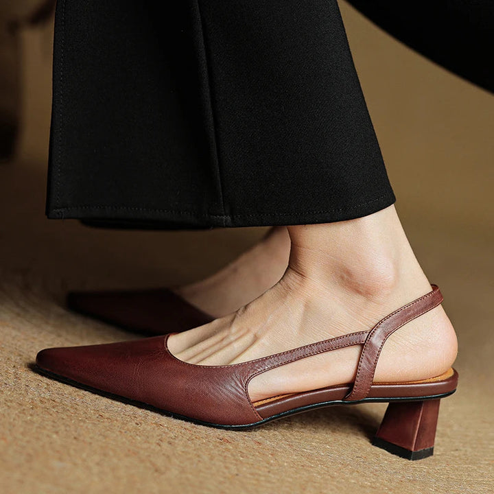 Camille| Genuine Leather Heels