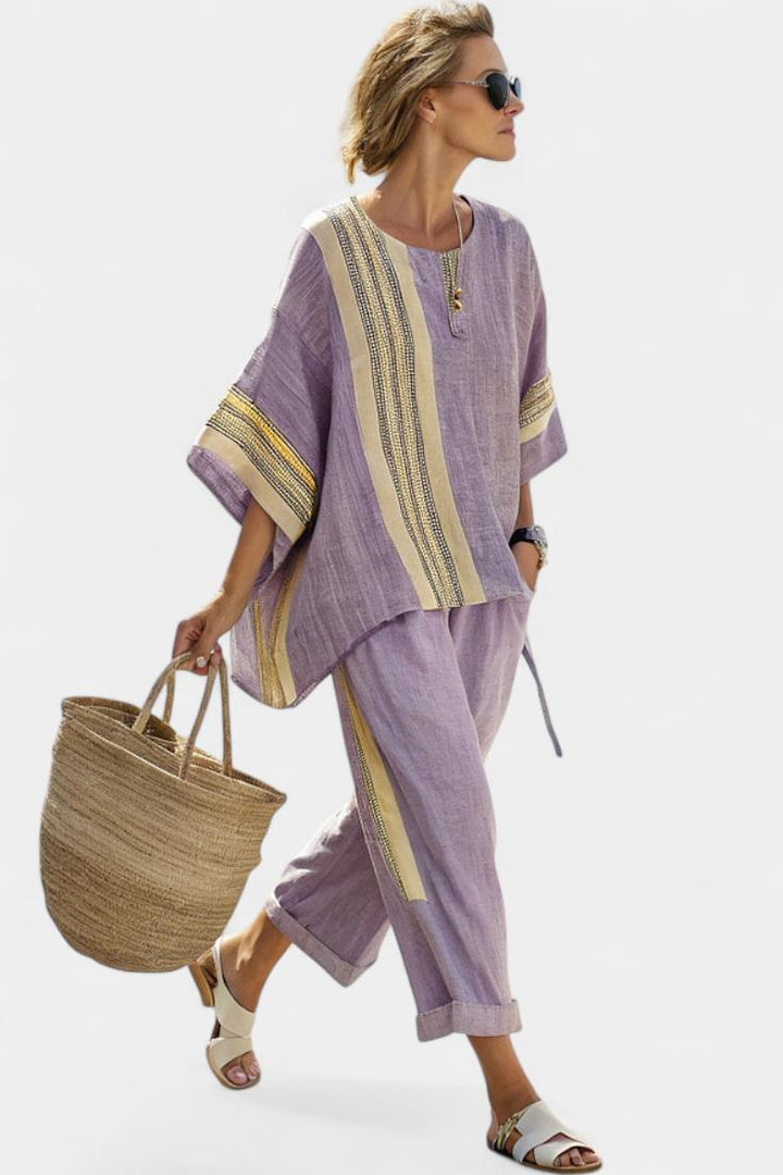 Luna | Chic Oversized Lavender Loungewear Two Piece Set
