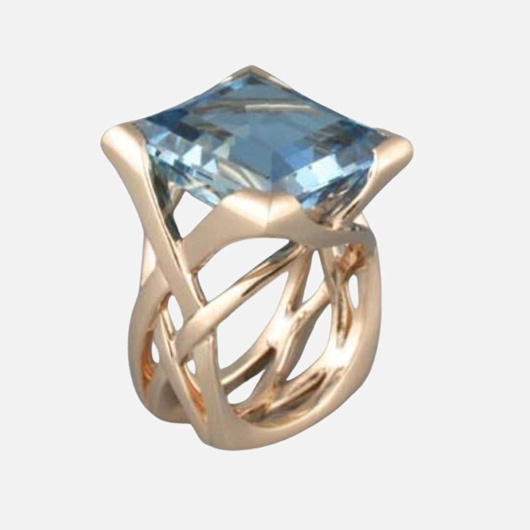 Boho Ring Blue Zirconium