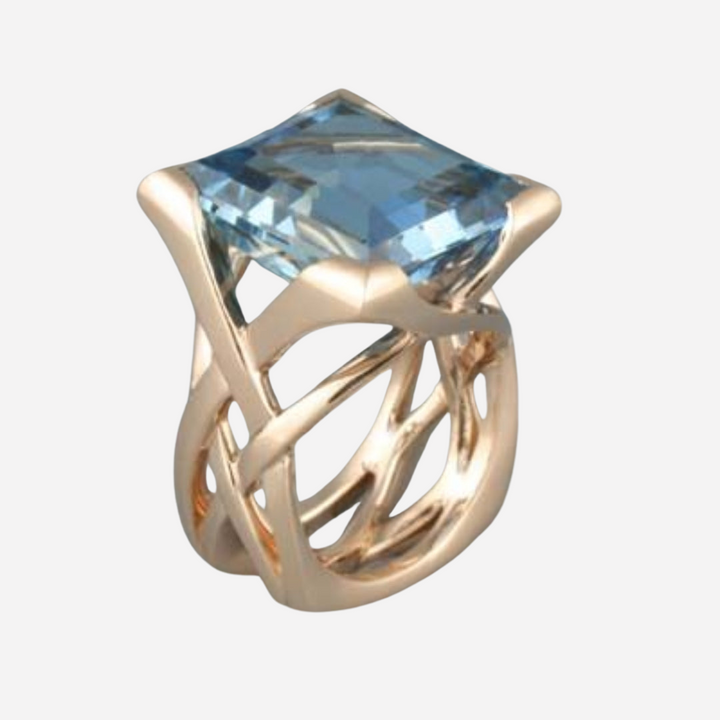 Boho Ring Blue Zirconium