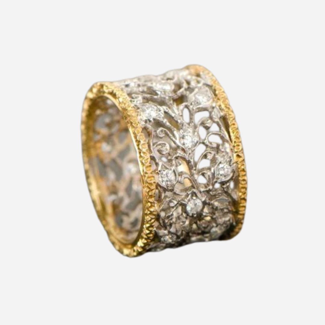Vintage Zirconia Ivy Ring