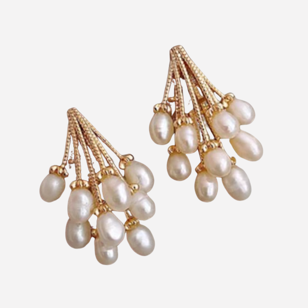 Handmade Natural Multi-Pearl Earrings