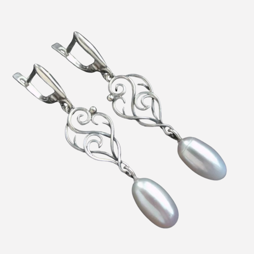 Elegant Hanging Pearl Earrings