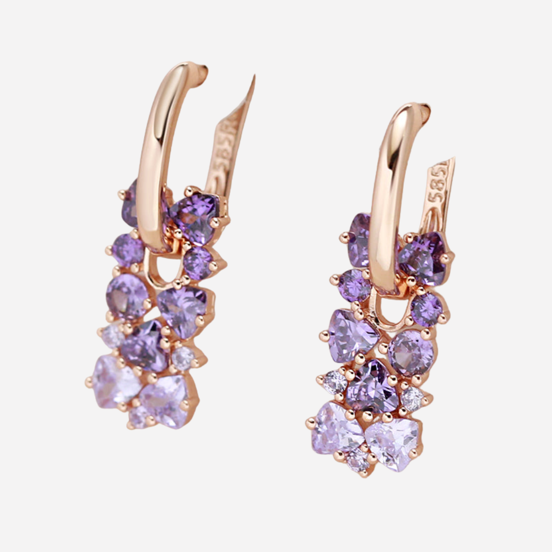 Handmade Earrings with Amethysts