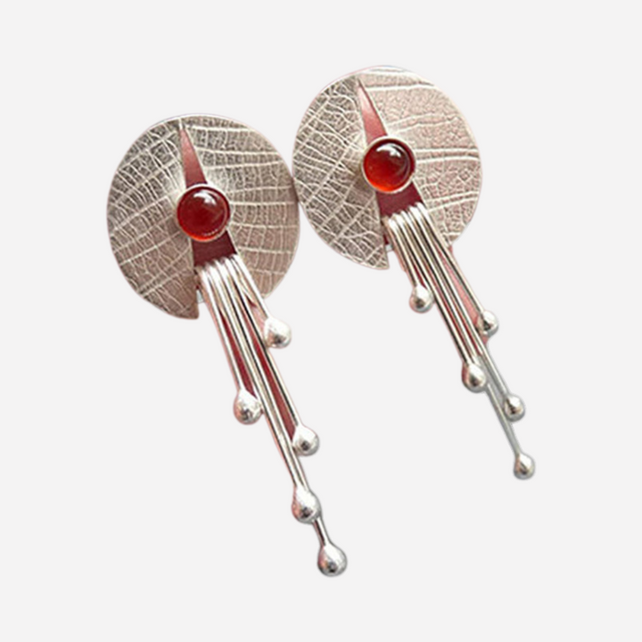 Handmade Earrings with Rubies