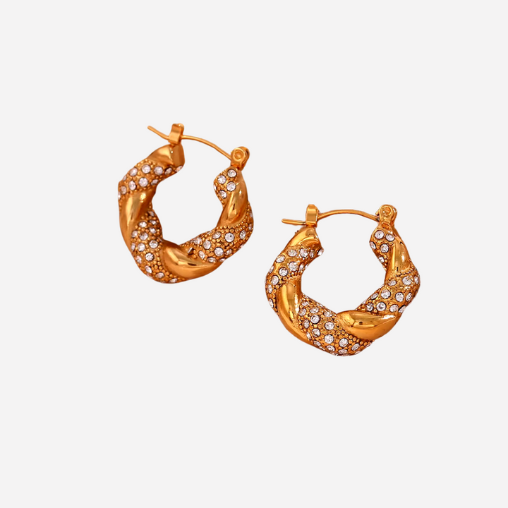 Spiral Gold-plated Vintage Earrings