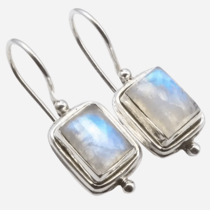 Vintage Moonstone Square Earrings