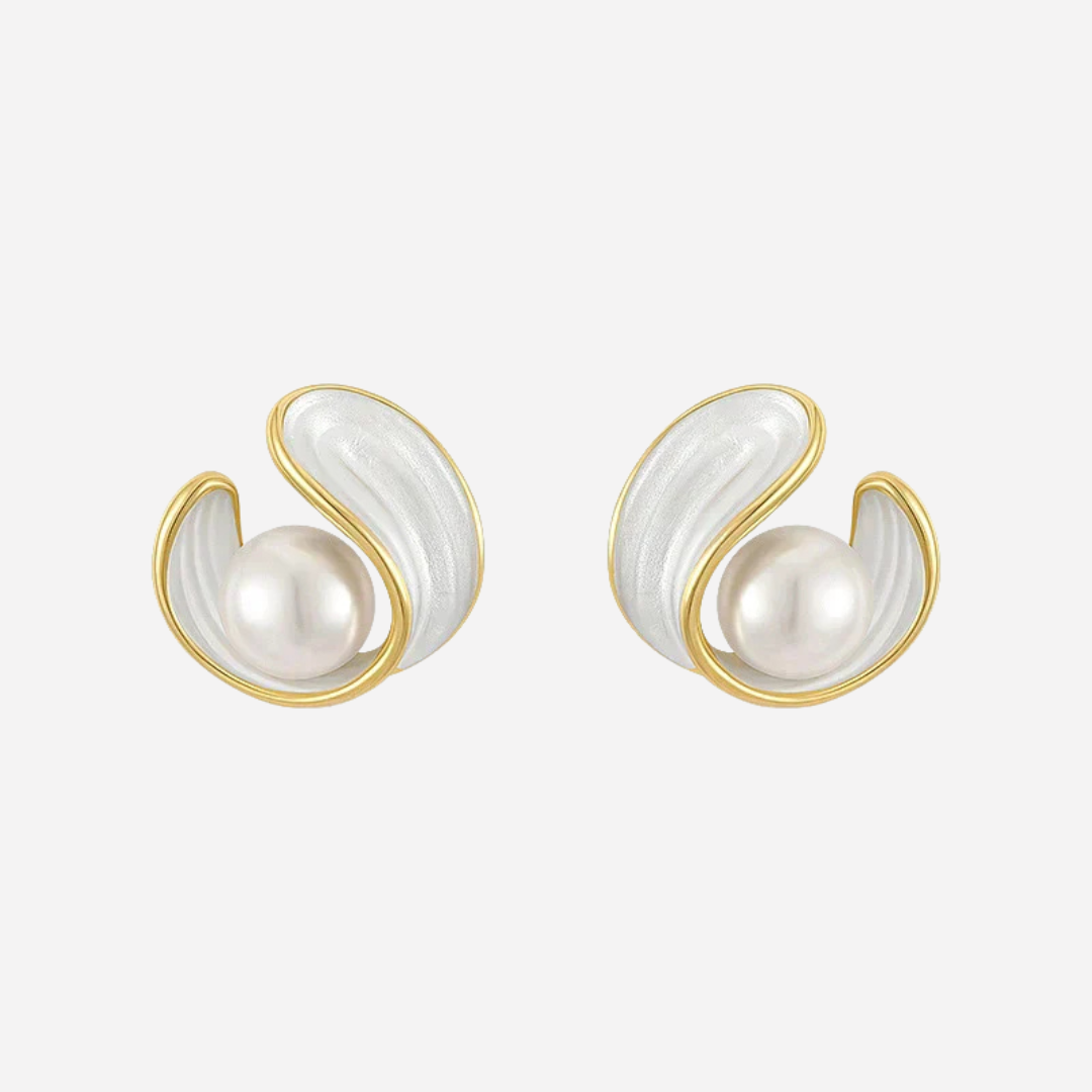 Luxury White Opal Earrings with Pearls
