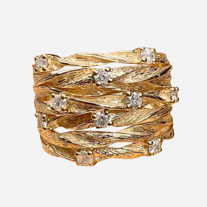 Vintage Ring In Gold With Zircon