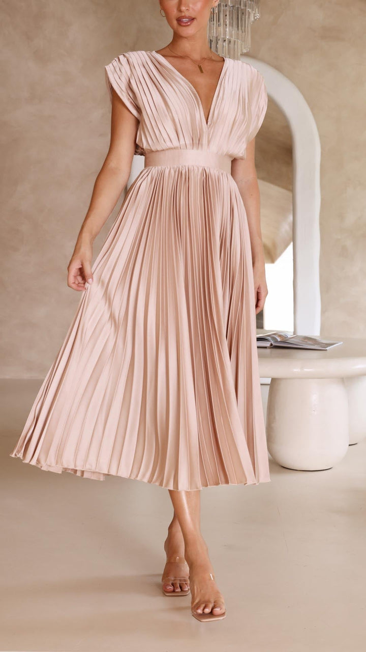 Stella | Pleated Maxi Dress