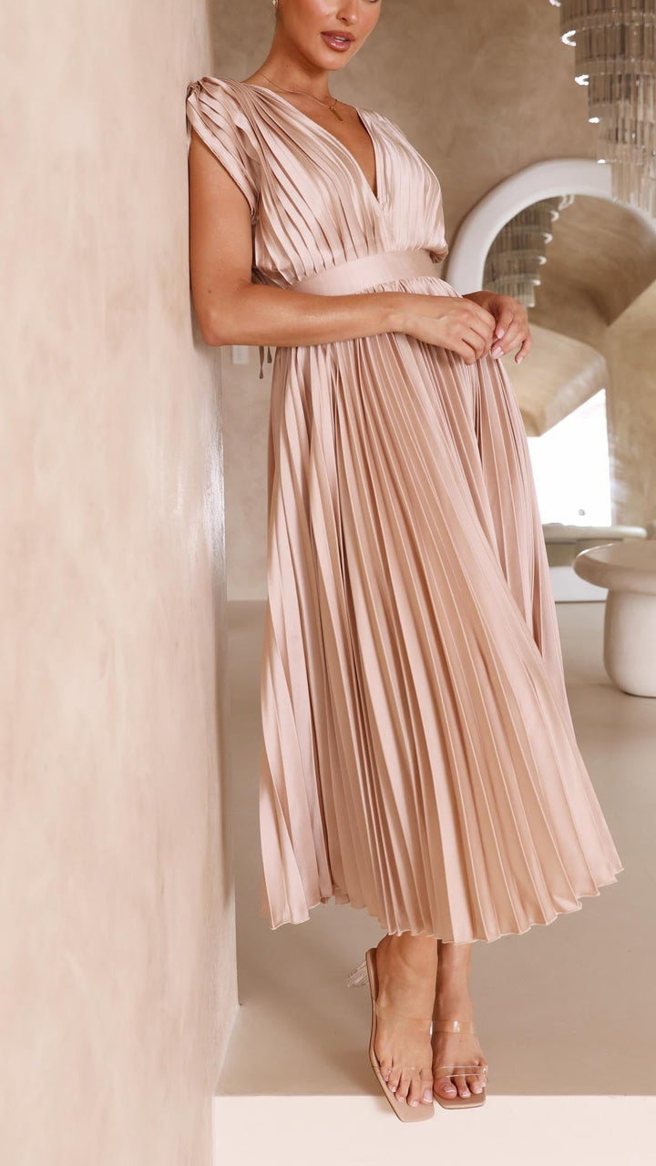 Stella | Pleated Maxi Dress