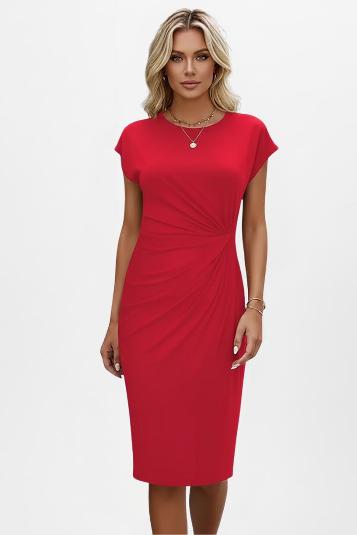 Jovie | Women’s Round Neck Knee-Length Dress