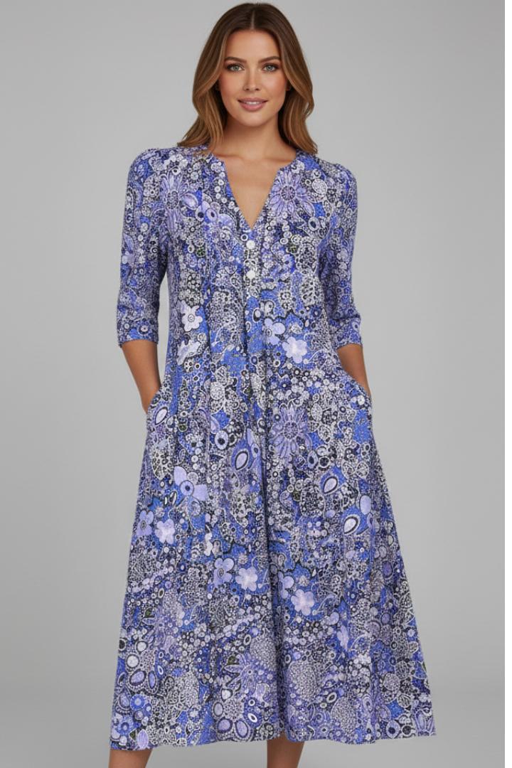 Keely | Women’s Quarter Sleeve Midi Dress