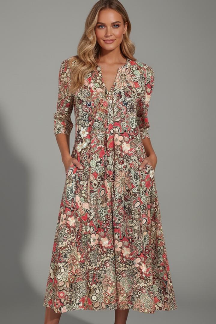Keely | Women’s Quarter Sleeve Midi Dress