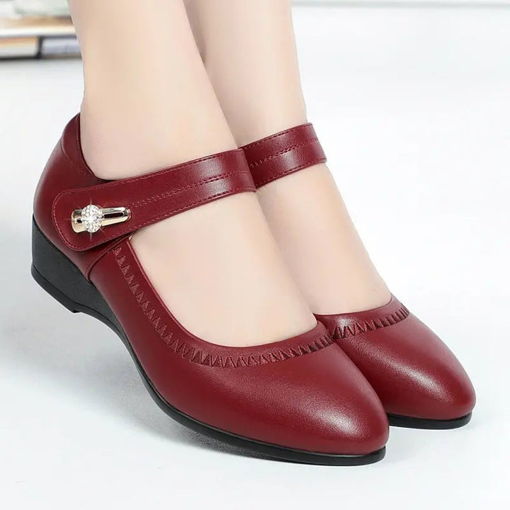 Lillian | Comfort Wedge Mary Jane Heels