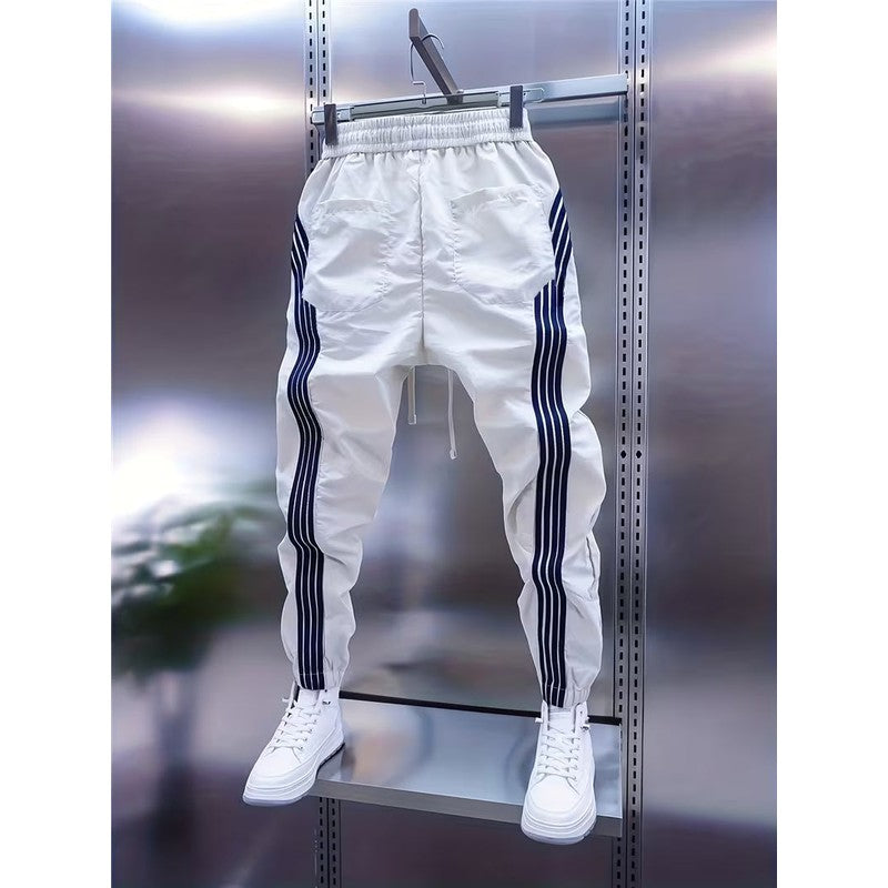 Matteo | Striped Panel Cargo Joggers